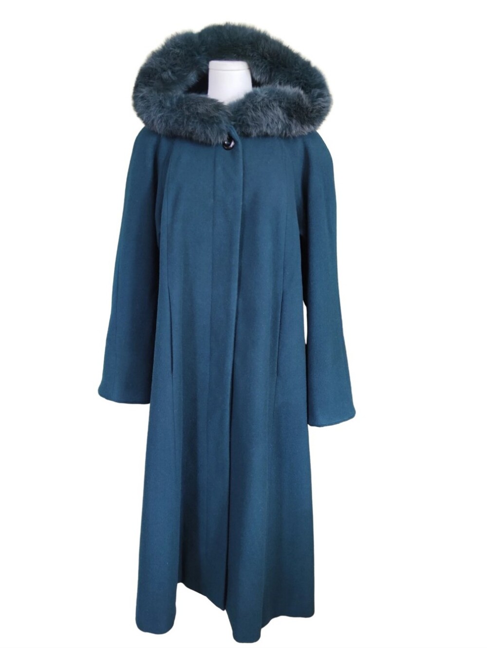Vintage Donny Brook Teal Wool Coat